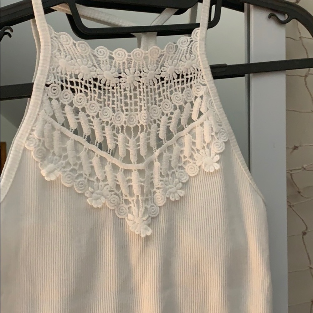 White T Back Tank